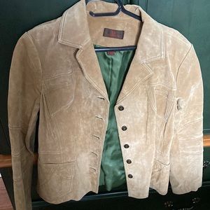 Danier Womens Tan Beige Suede Jacket.